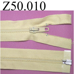 fermeture 50 cm beige séparable zip nylon