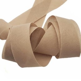 Le lot de 10 Mètres de biais à plier largeur 30 mm galon synthétique couleur café ou beige foncé largeur 30 mm