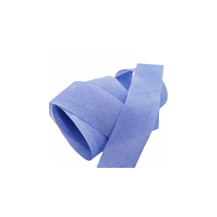 Le lot de 10 Mètres de biais à plier largeur 30 mm galon synthétique couleur bleu lavande largeur 30 mm