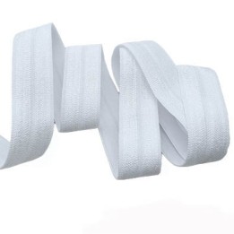Le lot de 10 mètres Elastique 15 mm pré plié couleur blanc largeur 15 mm