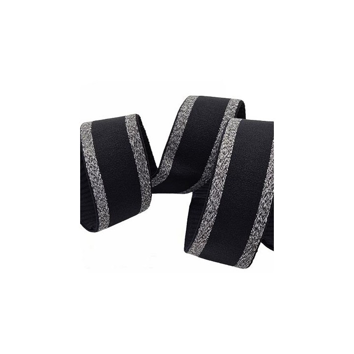 copie de Le lot de 10 mètres Elastique 28 mm spécial caleçon lingerie, sport couleur noir et gris très beau doux certifié o