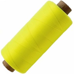Bobine de 1000 m fil mousse polyamide n° 120 couleur jaune fluo longueur de 1000 mètres bobiné en france