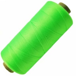 Bobine de 1000 m fil mousse polyamide n° 120 couleur vert fluo longueur de 1000 mètres bobiné en france