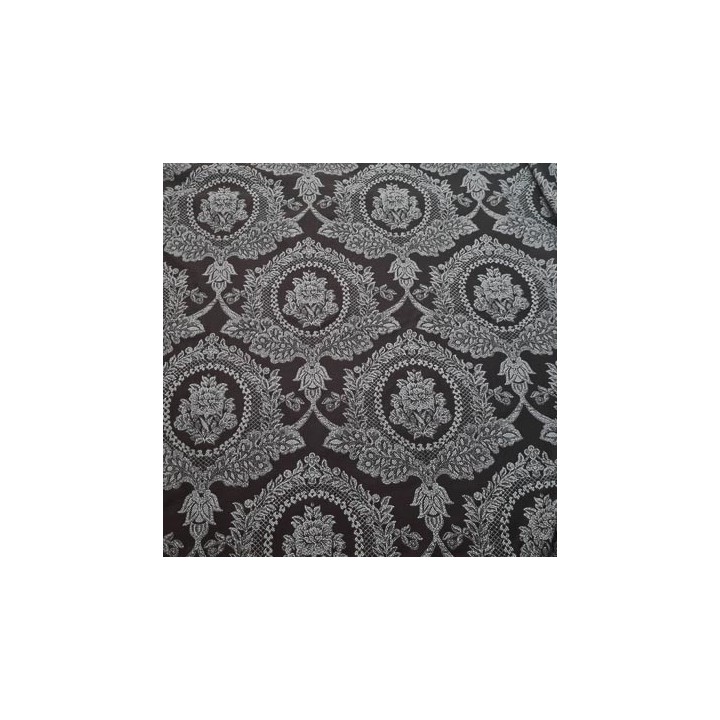 Tissu lycra élasthanne noir et gris haut de gamme 95 gr au m2  162 cm de large largeur des motifs 12 cm  prix au mètre