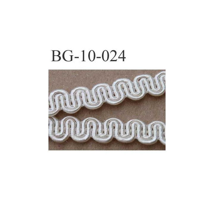biais  galon ruban largeur 10 mm couleur écru brillant vendu au mètre