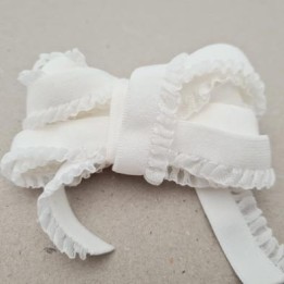 Le lot de 10 mètres d'élastique picot 17 mm  lingerie et autres haut  gamme écru  allongement  +90 % fabrication Français