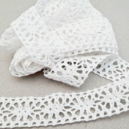 copy of dentelle crochet 25 mm ancienne 100% coton largeur 25 mm couleur écru provient d'une vieille mercerie parisienne prix a