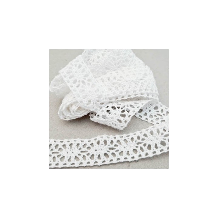 copy of dentelle crochet 25 mm ancienne 100% coton largeur 25 mm couleur écru provient d'une vieille mercerie parisienne prix a
