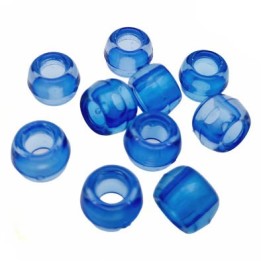 Le lot de 50 perles diamètre 8 mm diamètre intérieur 3.5 mm bleu translucide