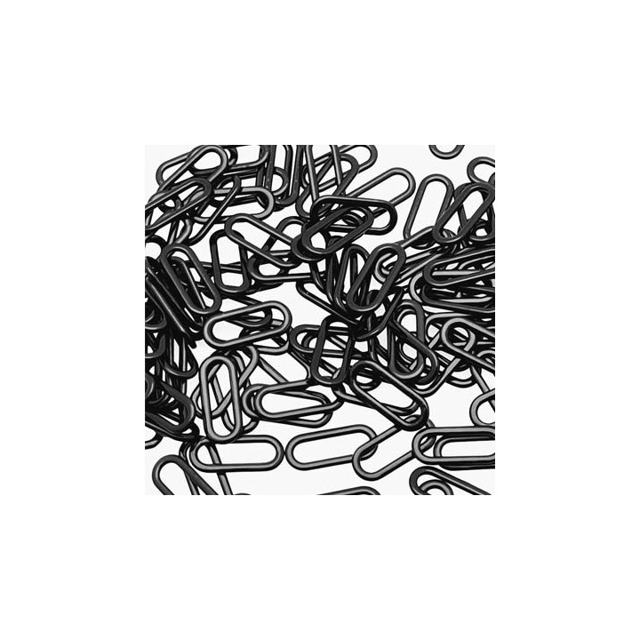 Le lot de 50 réglettes couleur noir lingerie  ,largeur intérieur 11 mm extérieur 14.5 mm Tarif dégressif par quantité