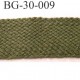 biais galon ruban couleur vert kaki très souple largeur 30 mm le mètre