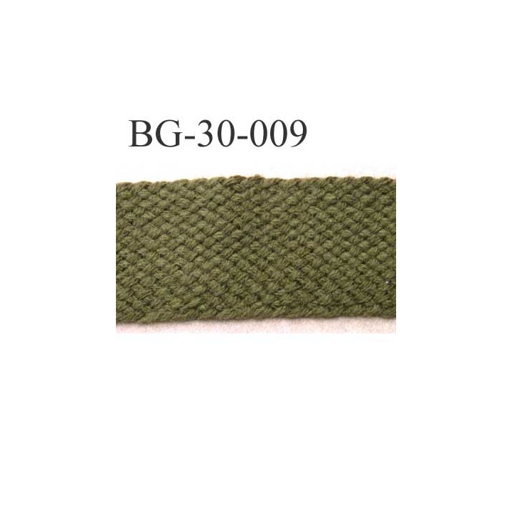 biais galon ruban couleur vert kaki très souple largeur 30 mm le mètre