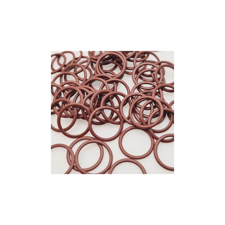 Le lot de 50 anneaux en métal lingeries  couleur marron, diamètre intérieur 10 mm diamètre extérieur 13.3 mm