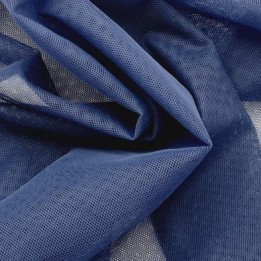 Marquisette tulle  spécial lingerie haut de gamme 100% polyamide couleur bleu largeur 145 cm