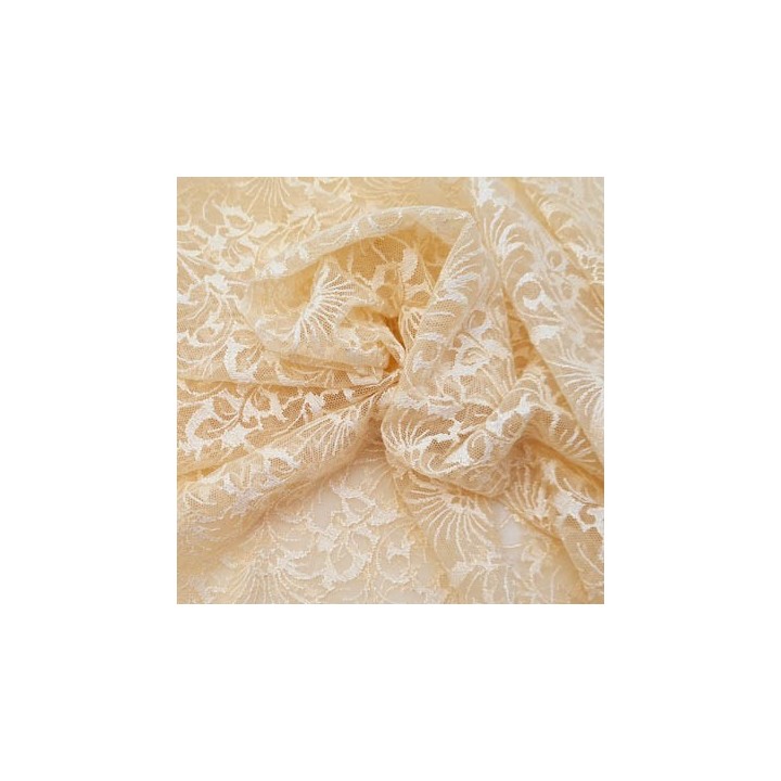 copy of copy of Dentelle brodé  sur tulle non extensible couleur noir très haut de gamme largeur 145 cm  prix pour 10 centimè