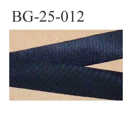biais ruban galon a plat à plier couleur noir brillant largeur 2.5 cm le mètre