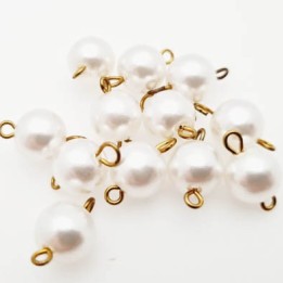 Le lot de 12 perles nacré diamètre   9.5 mm