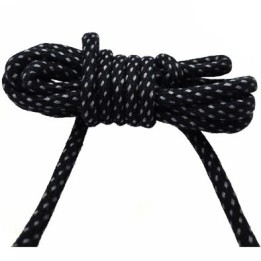 Le lot de 10 mètres de Cordon 5 mm très solide couleur noir avec motifs gris diamètre 5 mm