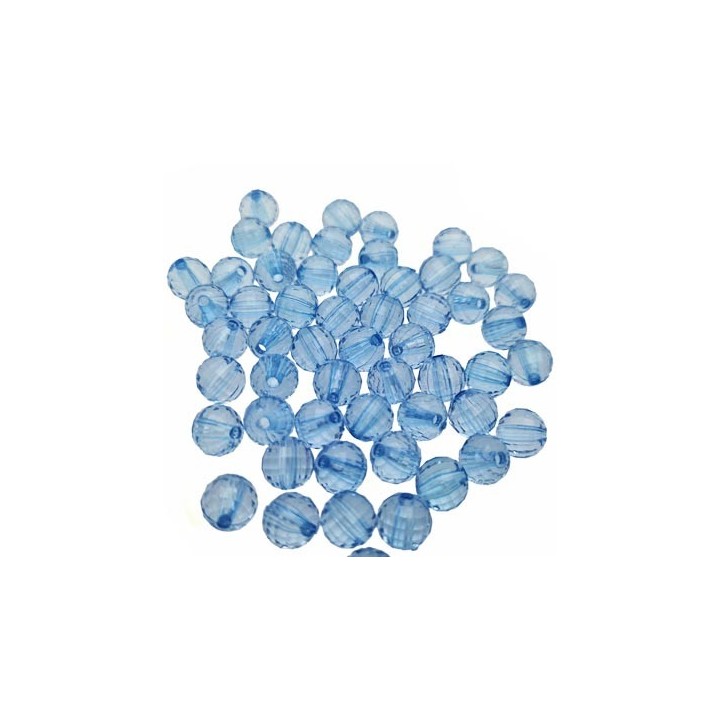 copy of copy of Le lot de 50 perles diamètre 8 mm diamètre intérieur 3.5 mm bleu translucide