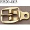 Boucle etrier rectangle métal doré ancienne largeur 20 mm passage de la languette est de 10 mm accroche du rivet diamètre 3 mm 