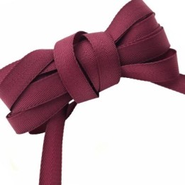 Le lot de 10 mètres de Galon ruban sergé synthétique largeur 9 mm  couleur bordeaux  très très solide