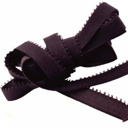 Lot de 10 mètres d'élastique picot largeur 12 mm lingerie couleur aubergine foncé bande 11 mm picot 1 mm allongement.+ 100 %