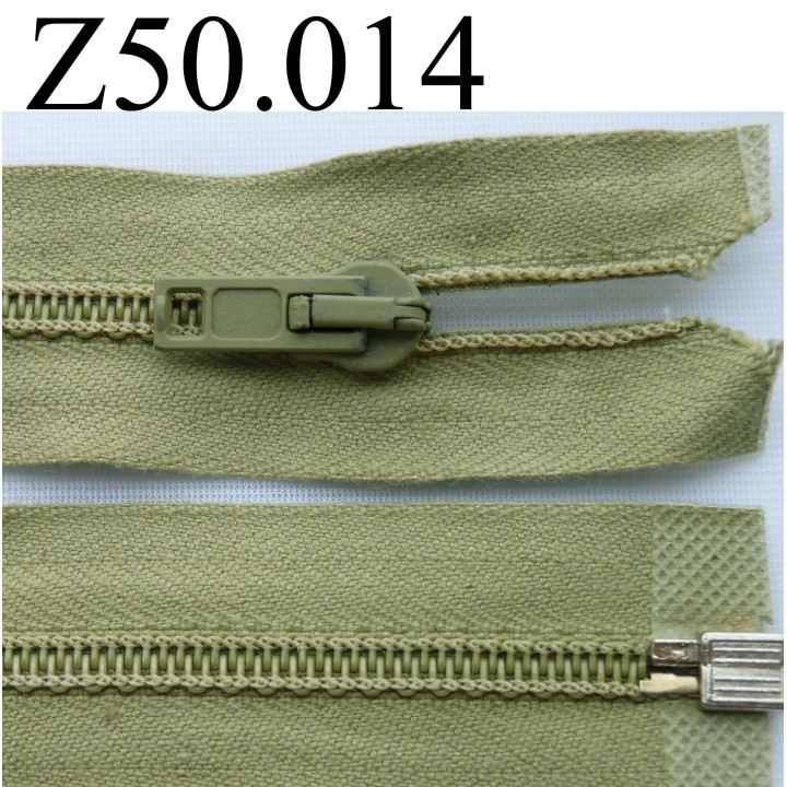 fermeture 50 cm vert kaki séparable zip nylon