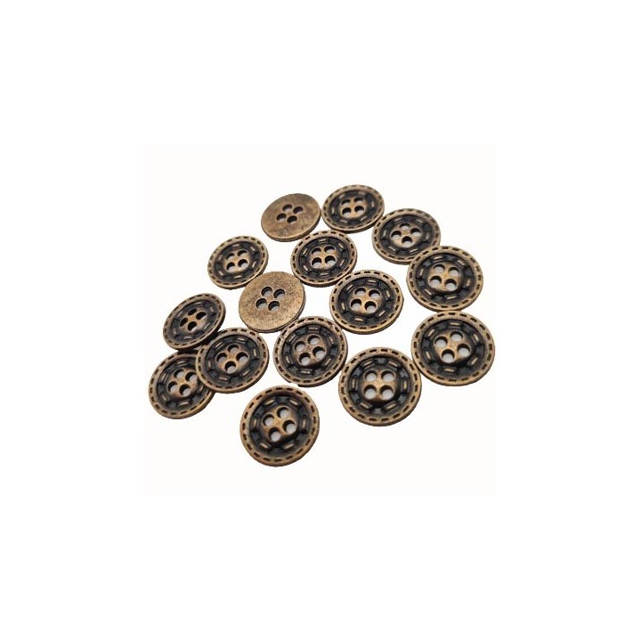 copy of copy of copy of copy of copy of copy of 25 boutons de 18 mm 4 trous couleur naturel et noir