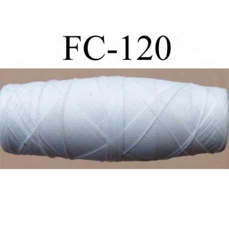 cocon bobine de fil polyamide épaisseur 70/2 couleur blanc écru longueur 200 mètres largeur du cocon 4 cm diamètre 1.5 cm