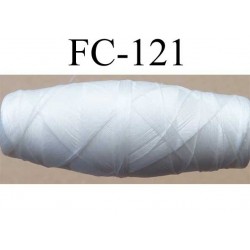 cocon bobine de fil nylon épaisseur 120/2 couleur blanc longueur 200 mètres largeur du cocon 4 cm diamètre 1.5 cm