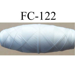 cocon bobine de fil polyamide fin couleur blanc longueur 180 mètres largeur du cocon 3.3 cm diamètre 1 cm