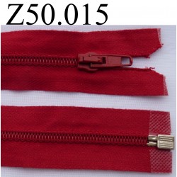 fermeture zip longueur 50 cm rouge séparable largeur 3.2 cm largeur du zip nylon 6 mm