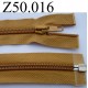 fermeture 50 cm marron clair séparable zip nylon
