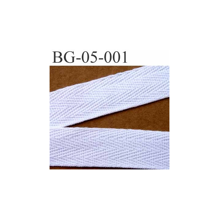 biais sergé 100 % coton superbe souple et doux galon ruban couleur blanc largeur 5 mm vendu au mètre