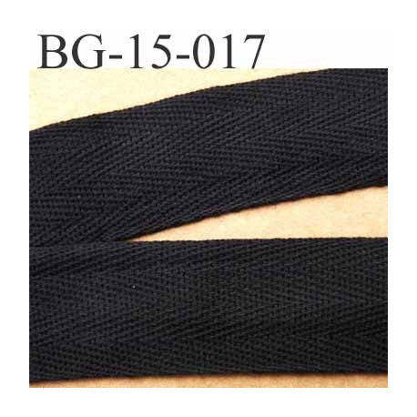 biais sergé 100 % coton superbe souple et doux galon ruban couleur noir largeur 15 mm vendu au mètre