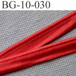 biais galon ruban passepoil satin couleur rouge brillant avec cordon intérieur coton 7 fils largeur 10 mm prix au mètre