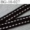 biais sergé galon ruban couleur noir liserets blanc largeur 10 mm vendu au mètre