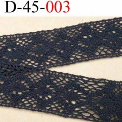 dentelle crochet en coton largeur 40 mm couleur noir provient d'une vieille mercerie parisienne vendue au mètre