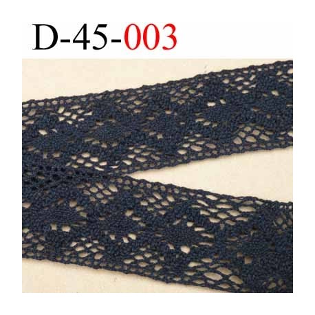 dentelle crochet en coton largeur 40 mm couleur noir provient d'une vieille mercerie parisienne vendue au mètre