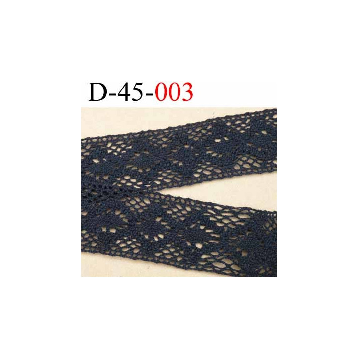 dentelle crochet en coton largeur 40 mm couleur noir provient d'une vieille mercerie parisienne vendue au mètre