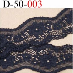 dentelle noir largeur 50 mm lycra élastique très douce couleur noir vendue au mètre