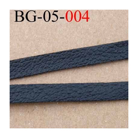 galon biais ruban façon cuir largeur 5 mm couleur noir vendu au mètre