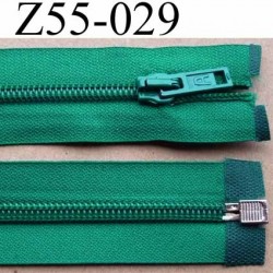 fermeture zip à glissière longueur 55 cm couleur vert séparable largeur 3.2 cm zip glissière nylon largeur 6.5 mm curseur 