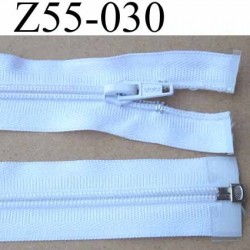 fermeture zip à glissière longueur 55 cm couleur blanc séparable largeur 3.2 cm zip glissière nylon largeur 6 mm 