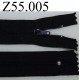 fermeture 55 cm noir non séparable zip nylon
