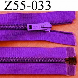 fermeture zip longueur 55 cm couleur violet séparable largeur 3.2 cm zip glissière nylon largeur 6 mm curseur en métal 