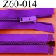 fermeture éclair violet largeur 3 cm longueur 60 cm couleur violet foncé séparable largeur de la glissière nylon 6 mm