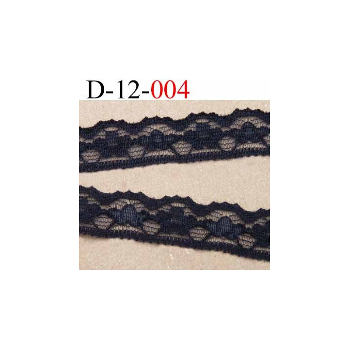 dentelle  galon synthétique noir largeur 12 cm vendu au mètre