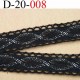 dentelle crochet ancienne 100 % coton noir et argent largeur 20 mm vendu au mètre