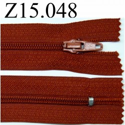 fermeture 15 cm rouille non séparable zip nylon